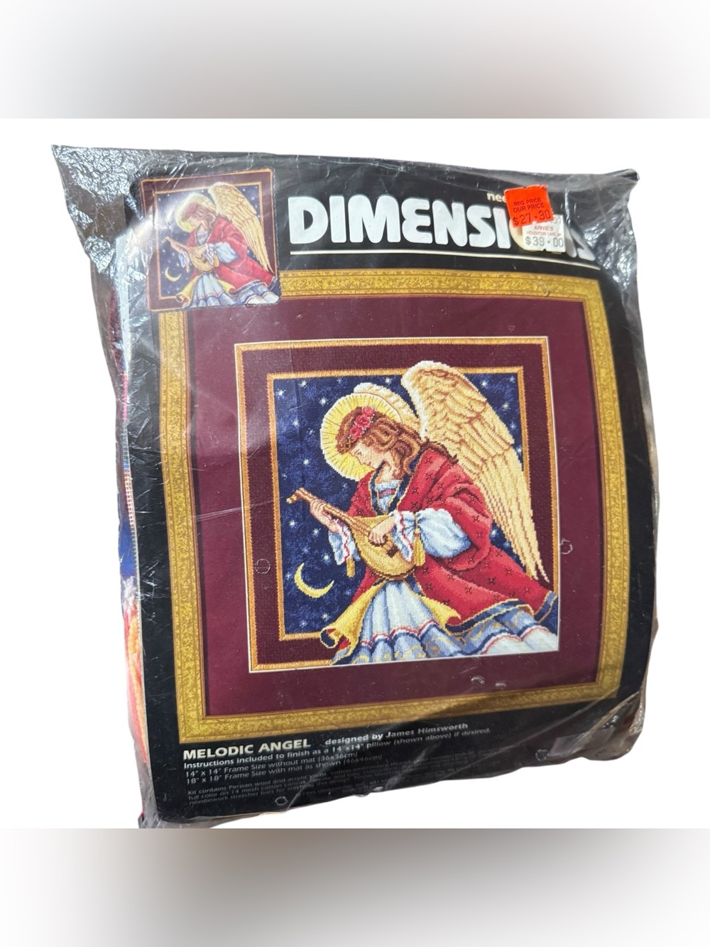 Dimensions Melodic Angel Needlepoint Kit 2437 Vintage 1995 NEW